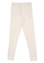 Cremehvid printet uld/silke leggings fra Joha