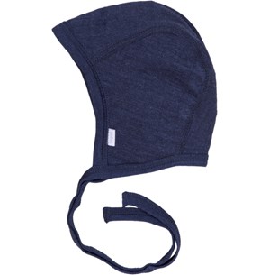 Marineblå uld/silke hjelm fra Joha