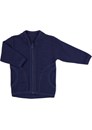 Marineblå uld/bomuld cardigan fra Joha