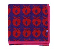 Småfolk håndklæde lilla med røde æbler