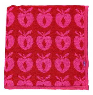 Småfolk håndklæde rød med pink æbler