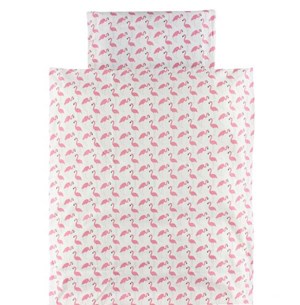 Nørgaard Madsen voksen sengetøj m. pink flamingoer