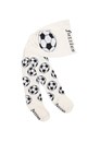 Råhvide strømpebukser med fodbold fra Fuzzies (98/104)
