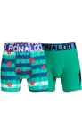 Ronaldo boxershorts, grøn/blå, 2-pak
