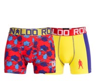 Ronaldo boxershorts, blå/rød/gul, 2-pak