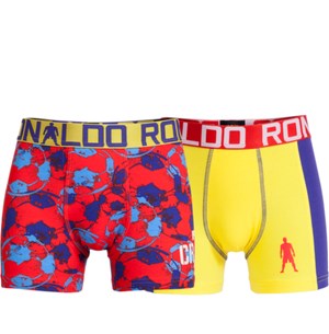 Ronaldo boxershorts, blå/rød/gul, 2-pak